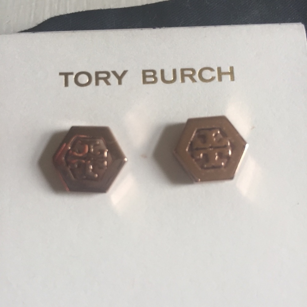 Tory Burch logo earrings